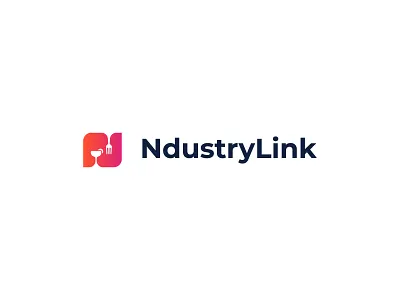 NdustryLink - Logo Identity available for hire branding concept design flat food and beverage food logo hireme icon logo logo design logo designer minimal n logo negative space professional simple social network symbol vector