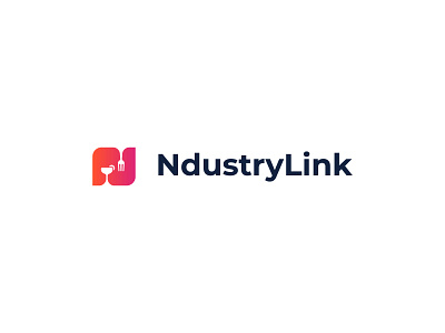 NdustryLink - Logo Identity available for hire branding concept design flat food and beverage food logo hireme icon logo logo design logo designer minimal n logo negative space professional simple social network symbol vector