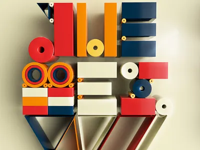 Days Of The Weeks "Jueves" 3d 3dfont 3dillustration 3dtype 3dtypo colors constructivism constructivista forma typeface