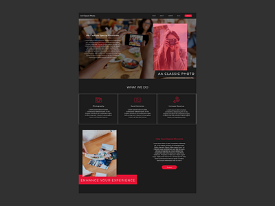 AA Classic Photo - Website Design adobe xd branding photo photography ui ux web website