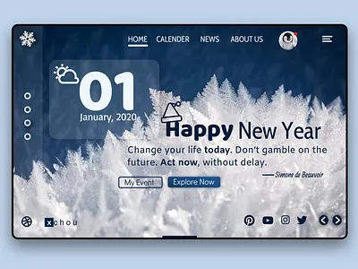 Winter Webs 2020 calendar calender2020 flat design flatdesign new year season website website concept website design winter winter is coming