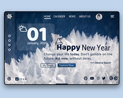 Winter Webs 2020 calendar calender2020 flat design flatdesign new year season website website concept website design winter winter is coming