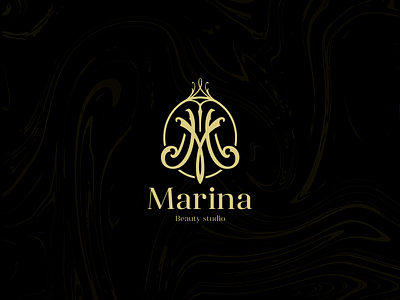 Logo for beauty studio beauty beauty studio gold logo logotipe luxury luxury branding luxury logo m monogram logo moscow russia woman