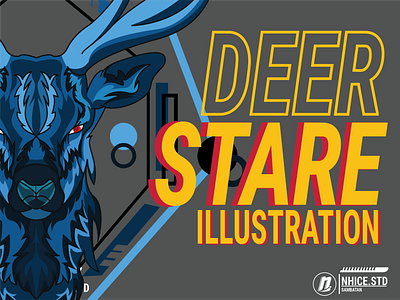 Deer stare apparel apparel design apparel graphics branding clothing design designs illustration logo sticker t shirt t shirtdesign