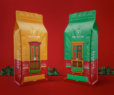 Verante: Branding and visual identity for packaging brand coffee brand concept branding colombia coffee packaging coffee packing cololombian packaging colombian illustration color packaging illustration window visual identity