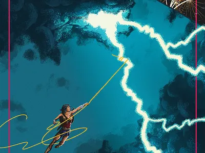 Wonder Woman 1984 amp dc comics dc universe digital painting film gal gadot illustration lightning movie poster patty jenkins poster superhero wonder woman wonder woman 1984 ww84