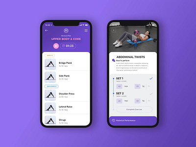 Yoga App / Structure of a fitness app branding debut fitness gym light purple ui ux white yoga yoga studio