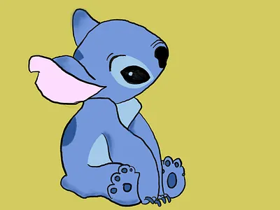 Stitch beginner illustration lilo and stitch procreate
