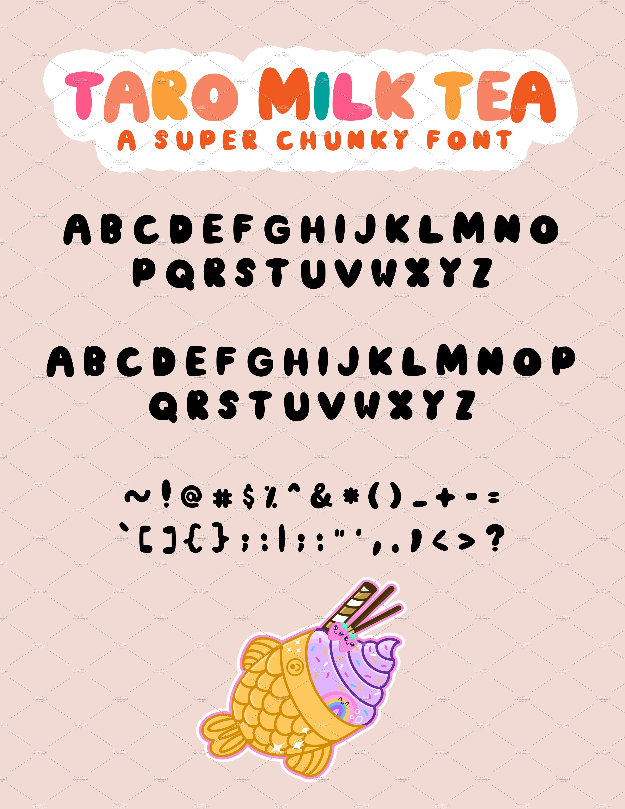 Taro Milk Tea Font by Linna on Dribbble