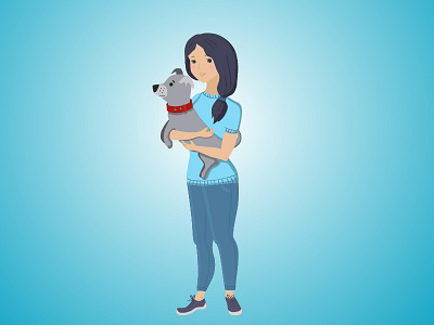 Veterinary clinic 2d animals character dog flat icon illustration natimade vector veterinary