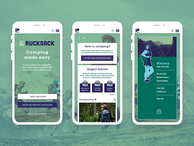 Rucksack app branding design flat illustration logo ui ux vector web