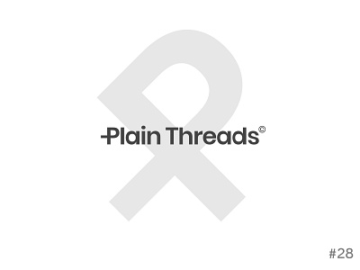 28/50 Daily Logo Challenge | Clothing Brand - Plain Threads 2850 affinity blackandwhite branding daily logo challenge dailylogochallenge geometric icon logo logo design plain threads vector