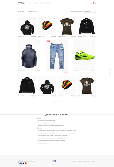 TTN store design web