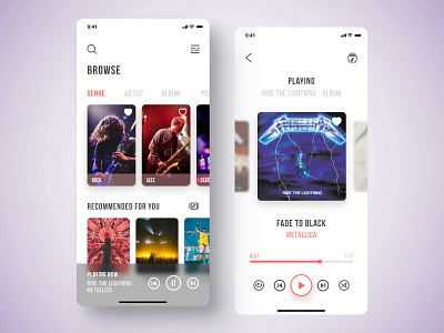 Shufflefy - Music App app artist clean dark dark theme light minimal music music app music player player song ui design ui ux ux