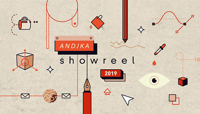 Showreel_2019 art curve design flat home illustration pencil pencils print showreel ui ux vector web