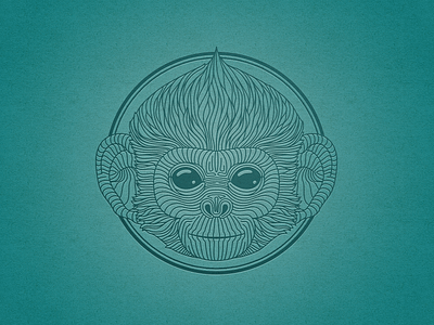 Langur circle circle logo graphic langur monkey monkey logo