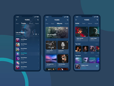 Yusic | iOS music app app ios ui uiux ux