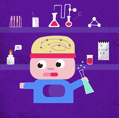 chemistry design flat illustration vector дизайн ілюстрація