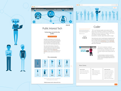 Public Interest Tech branding design flat icon illustration illustrator ui vector web website