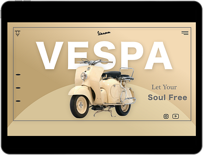 VESPA design landing page ui ux web