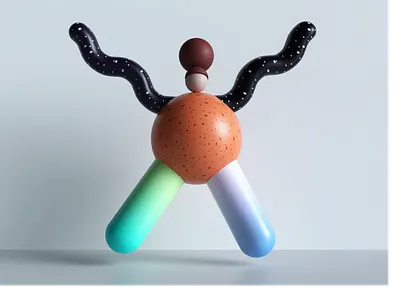 YAS 3d 3d art 3d character bun character circle dashboard design dots elevate gradient jump pattern shadow shapes simplify swirly yas yes