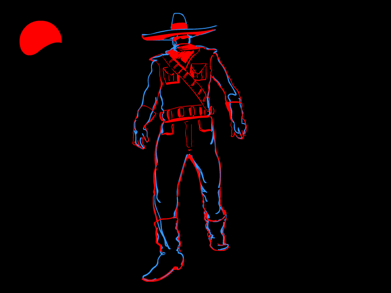 django 2d character 2danimation animated gif animation cowboys django dribble shot fanart flash animation spaghetti western