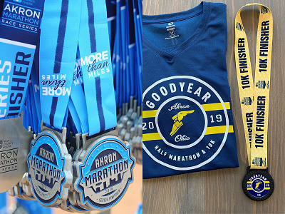 Akron Marathon Race Medals akron marathon medals race