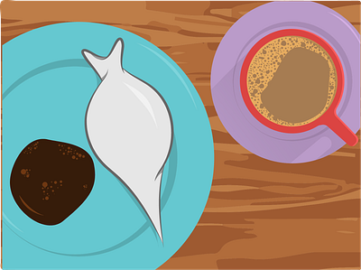 Yomari with Coffee adobe illustrator design illustraion illustrator