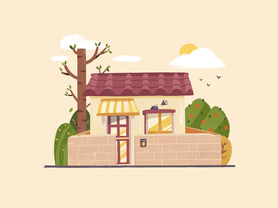 House daily practic 01 房 房子 房屋 插图 插画