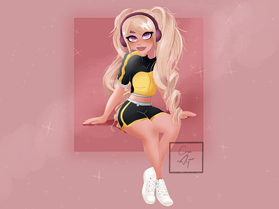 Character Art Concept Illustration Girl Ponytail adobe illustrator art character design digital art digitalart girl illustration illustrator manga