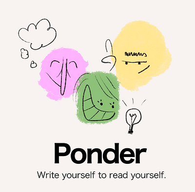 Ponder branding WIP branding illustration