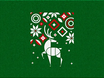xmas animal christmas christmas card december deer geometric holiday jolly nature new year party pattern shape snow snowflake winter