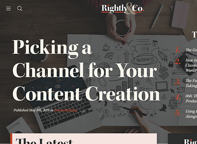 Rightly & Co. WordPress Theme Redesign content design ui ux website wordpress wordpress theme