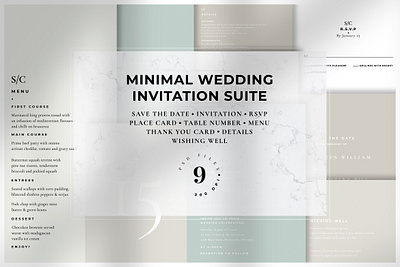 Minimal Wedding Invitation Suite design diy elegant feminine greeting invitation invitation set invitations invite minimal minimalism minimalist modern paper press simple wedding card wedding invitation wedding invitations wedding invite