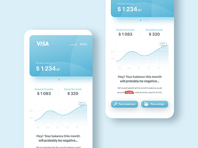 Wallet app app banking credit card interface ios mobile numbers show off stats ui wallet