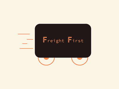 Freight First - 30 Days Challenge #04 30 day challenge 30 day logo challenge brown brown logo design flat freight icon illustration illustrator logo logo design logotype truck vector vector art