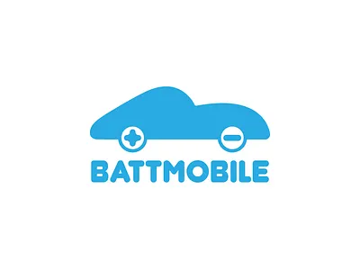Battmobile app branding design flat icon illustration logo minimal typography