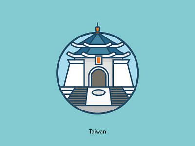 Chiang kai shek memorial hall - Taiwan architecture asia building china city design destinatio famous graphic hall historical illustration kai shek landmark monument national taipei taiwan tourism