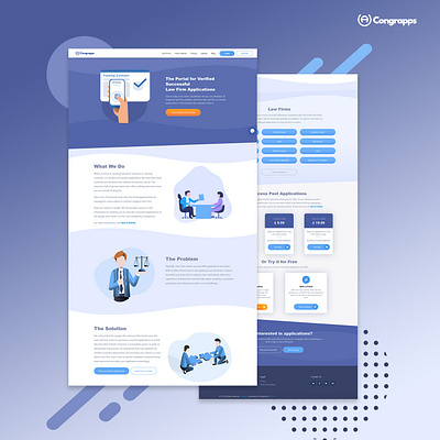 Congrapps Landing Page illustration landing page landing page design landing page ui material design ui uiux web design webdesign website