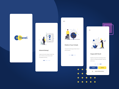 tTravel Splash android app branding design flat illustration product design ui ui. ux uidesign ux