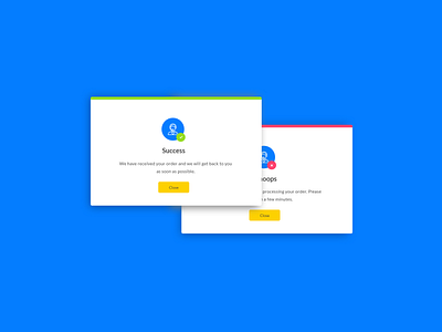 Simple Modal Design blue card cards customer service customer support dribbble ecommerce interaction interaction design minimal modal modal window nepal popup success