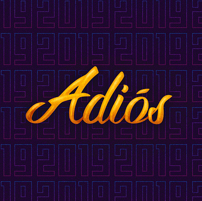 Adiós 2019 2019 calligraphy calligraphy logo design goodbye handlettering happy new year illustration typography vector