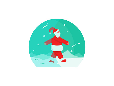 santa 2d character illustration illustrator portrait vector