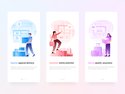 Guide page app design guide illustration page ps ui