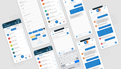 Mobile Messenger App app design flat interaction design messenger app product design ui ux