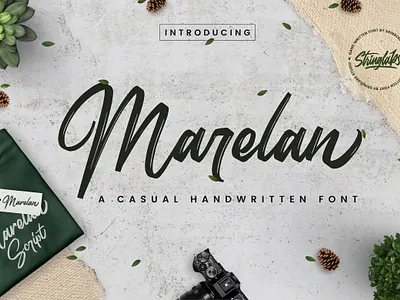 Marelan - Casual Handwritten Font calligraphy casual handbrush handdrawn handlettering handwritten handwritting letter ligatures logotype otf script ttf typography