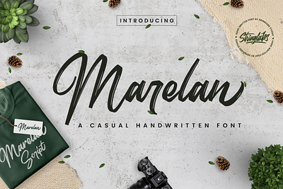Marelan - Casual Handwritten Font calligraphy casual handbrush handdrawn handlettering handwritten handwritting letter ligatures logotype otf script ttf typography