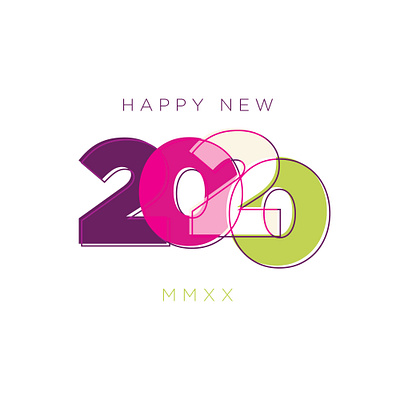 2020 bold bold colors decade design happy newyear numbers overlay vector