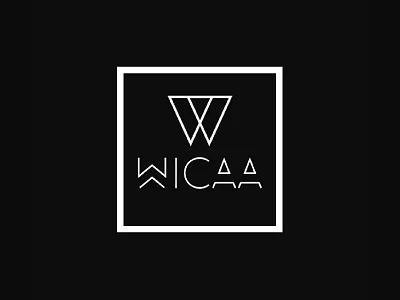 WICAA branding design flat icon illustrator logo minimal vector