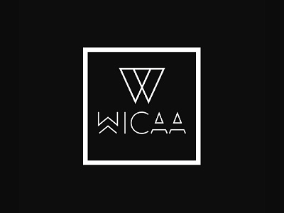 WICAA branding design flat icon illustrator logo minimal vector